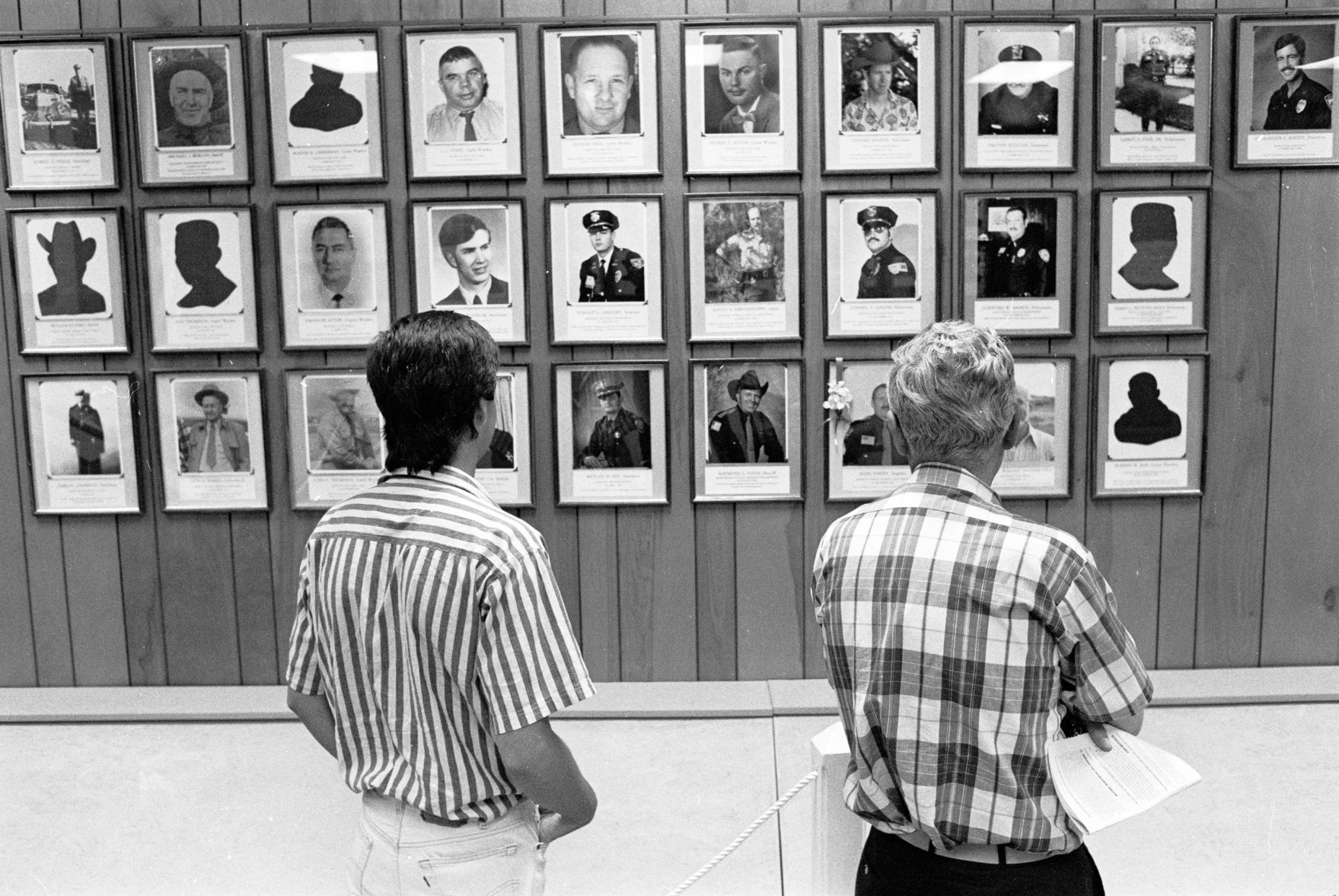 Fallen officers memorial at Montana Law Enforcement Museum, 1989